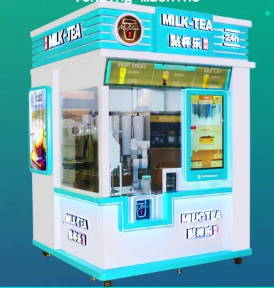 Robotics Arm Smart Milk Tea Coffee Vending Machine Indoor Outdoor bubble tea cold drink For Malls Supermarkets school supply