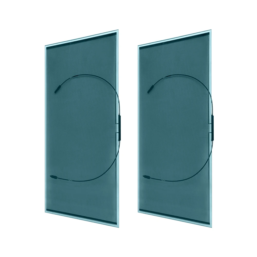 Custom solar panel europe warehouse 105W 300W 400W 500W pannello solare photovoltaic transparent glass Cdte solar glass