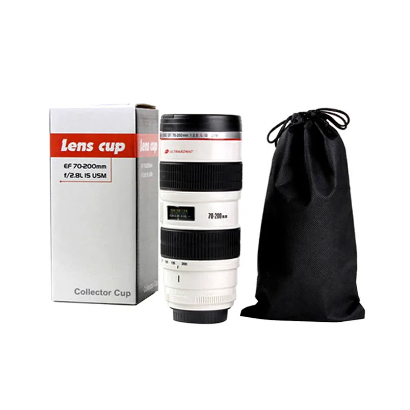 2024 Camera Lens Coffee Cup Thermos with stainless steel Coffee Mug Cup With Lid
