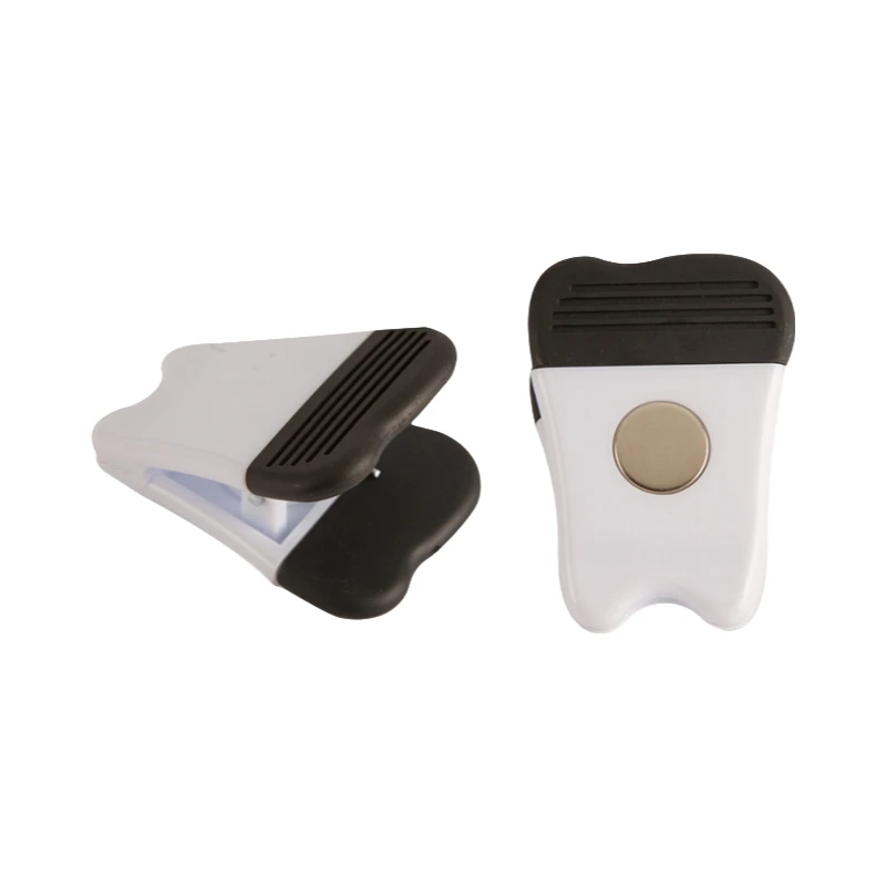 Large Clear Magnetic Office Paper And Bag Clips Tooth Shape Magnet Clip For Fridge Universal Custom Magnetic Clip