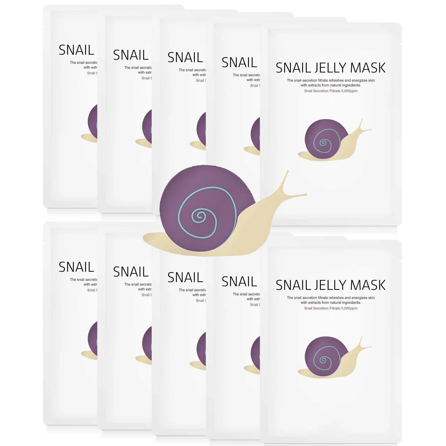 Wholesale Skin Care Moisturizing Snail Proteins Mask Nourishing Repairing Collagen Snail Jelly Face Mask