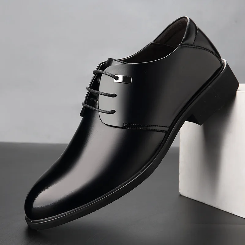 Международная торговля, классические туфли большого размера, яркая кожа, лакированная кожа, деловой британский стиль, брак, Воловья кожа, мужская обувь