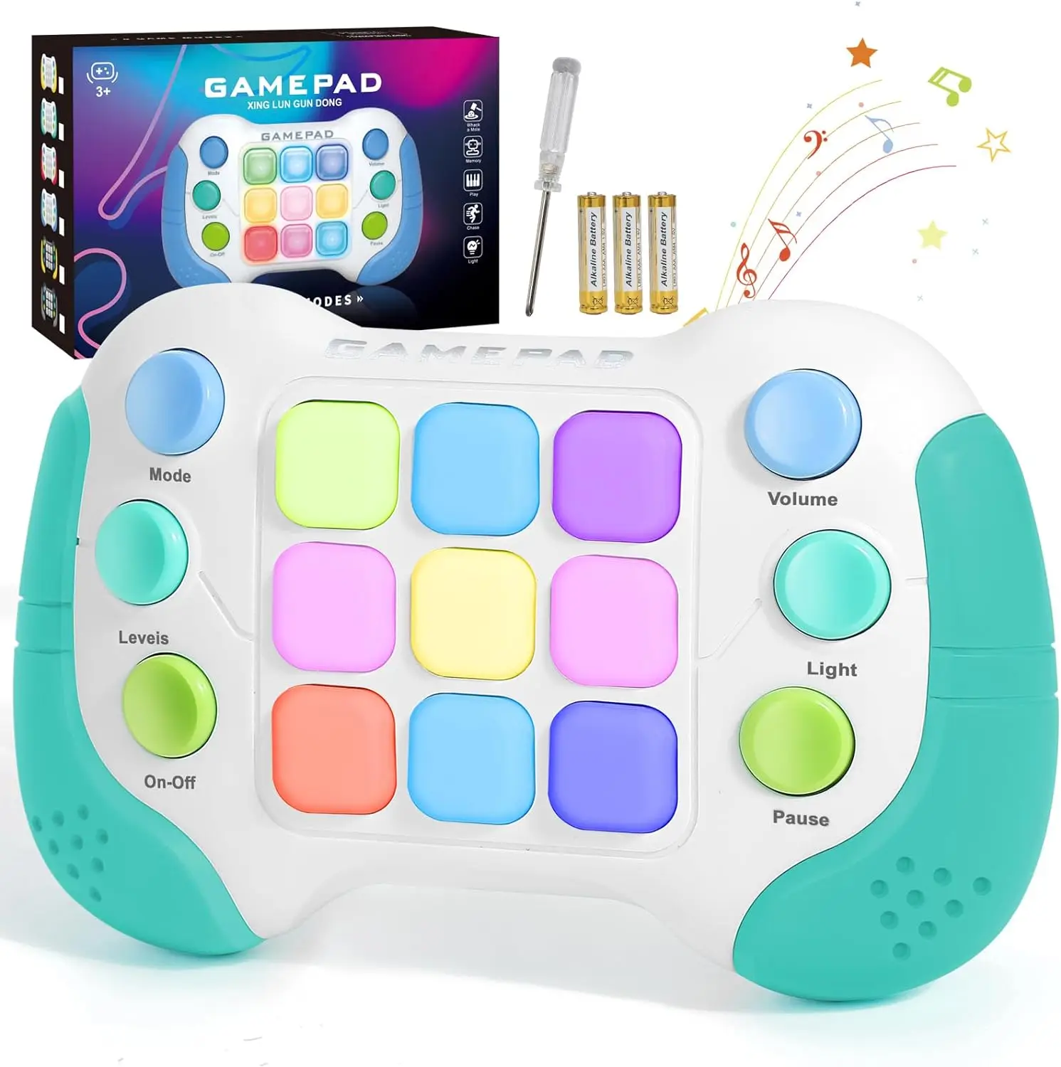 Upgraded Quick Push Pop Game It Fidget Toys Handheld Game for Kids Adults Fast Push Bubble Toy Light Up Buttons Gamepad
