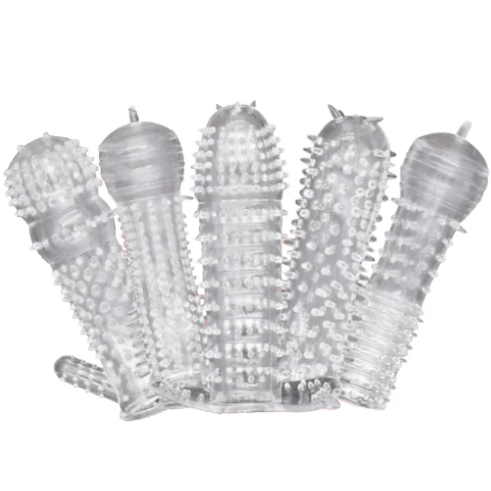 
Hot Selling Men TPE Crystal Reusable Extension Penis Sleeve Condom 