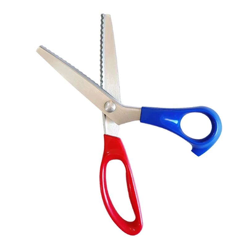 9-Inch Industrial Grade Stainless Steel Tailoring Fabric Shears Serrated Edge Lace and Zig Zag Sewing Scissors for Embroidery