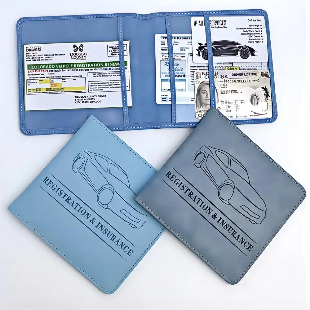 Wholesale Magnetic Closure Car Document Organizer Car Registration & Insurance Card Holder Wallet for Auto Vehicle Paperwork