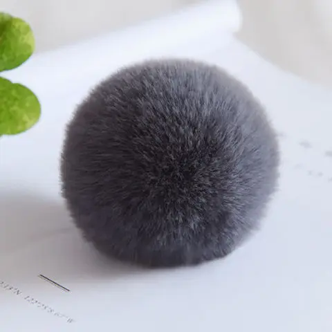 Wholesale Bulk Custom Big Soft Safety Fluffy Faux Fur Plush Pompoms Reversible Octopus Balls Toy Keychains With Cotton Tassel