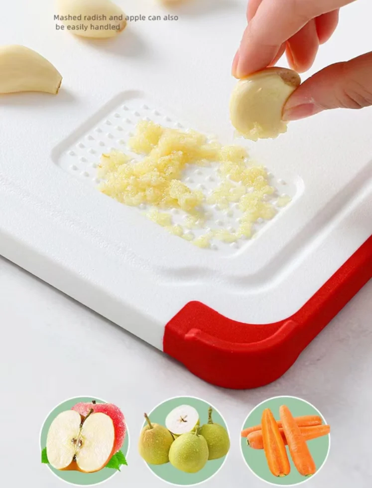 Thicken Kitchen Supplies Multi-functional Garlic Grind Chopping Block Board Anti Spill Edge Cut Board
