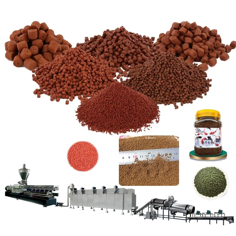 High quality at low price Full Automatic Animal Floating fish feed processing machine