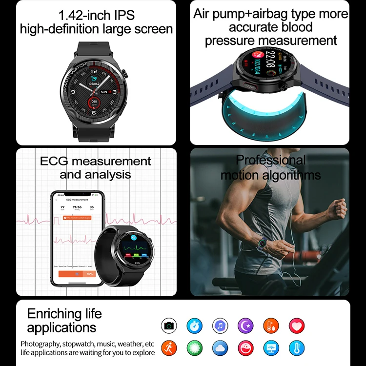 New In 2024 1.42inch TFT TK62 smart watch latest men sports watches newest android smart watch