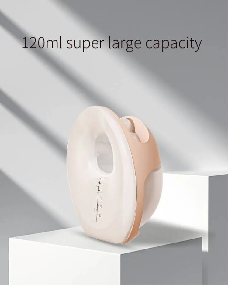 factory OEM custom New Design Food Grade hands free suction Breast Milk Collector Silicone wearable manual breast pump