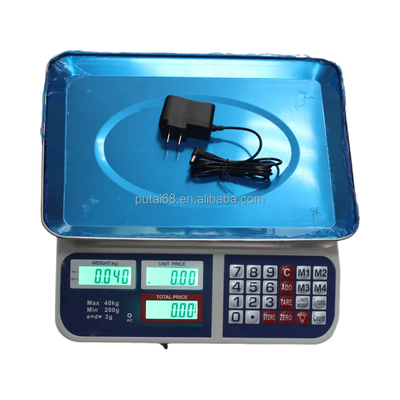 wholesale 40 kg electronics digital weighing scale digital pricing scaleDouble sided display with spirit level