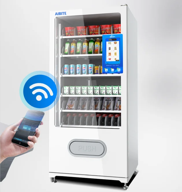 
Customized Smart 24 Hours Self-service Pink Drink Vending Machine For Foods And Drinks 