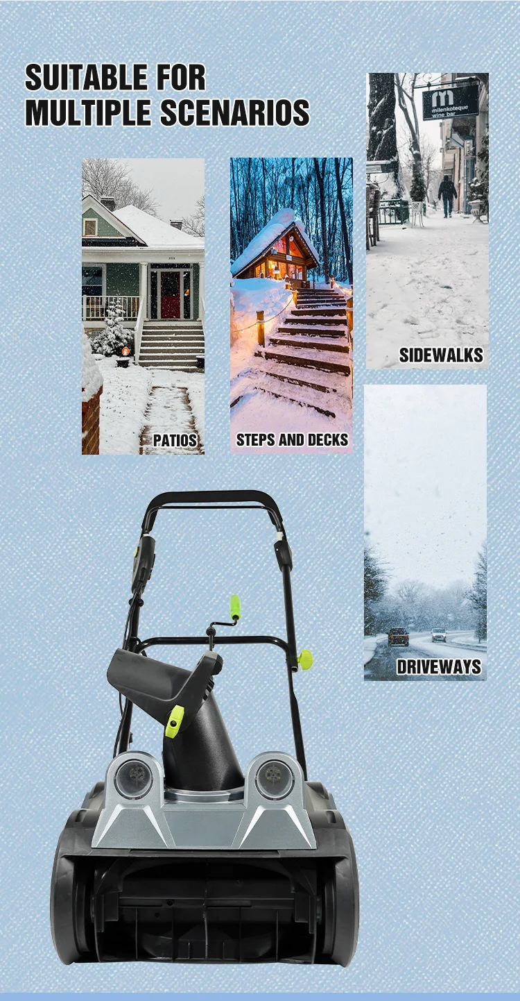 China Electric Best Elektrische Schneeschaufel Snow Thrower+snow Blowers+shovels Commercial Snow Plowing