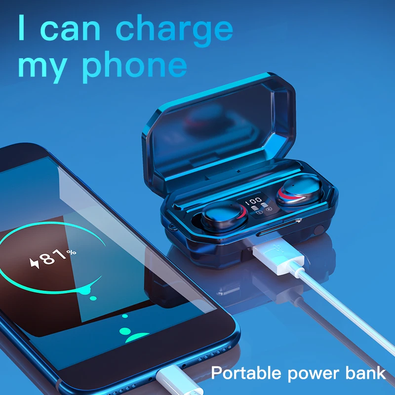  Со встроенными светодиодами которые надо заряжать коробка реальные IPX7 водонепроницаемый m15 наушники-вкладыши TWS Беспроводные наушники с микрофоном 5 0 спортивные Gaming Headset