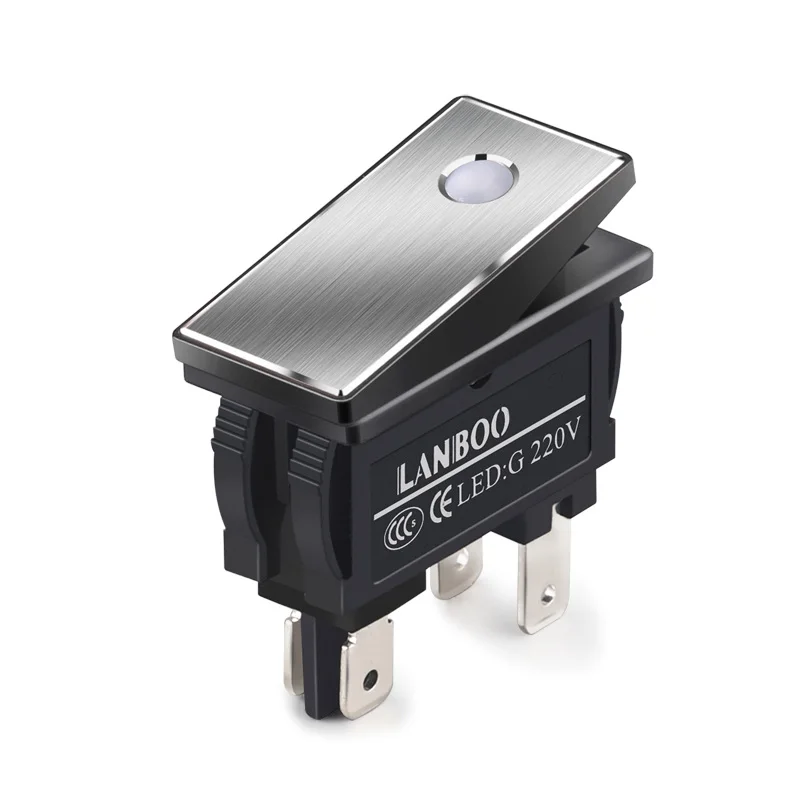 guangzhou factory direct sale Industrial high current push button switch with led waterproof metal push button switch