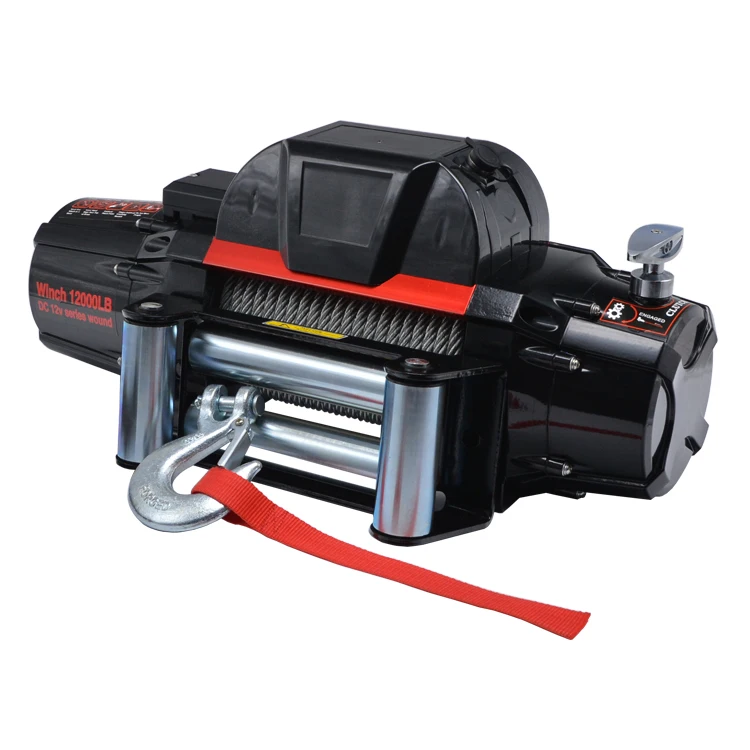 NEW design 12000lbs pull jeep car 12v electric power 4x4 winch with steel rope