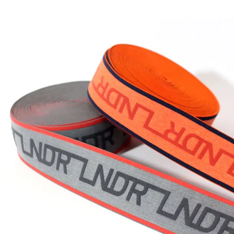 Factory Wholesale Custom Jacquard Woven Knitted Soft  cotton  Elastic Webbing Band Net surface ribbon For Underwear Clothing