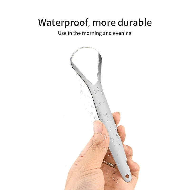 High quality tongue cleaner custom logo hot selling tongue scraper stainless steel wholesale private label tongue scraper