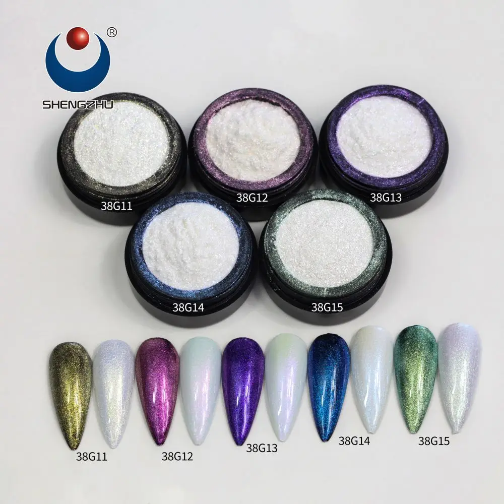 Новое поступление Алмазный переливающийся пигмент серии 38G11 для ногтей