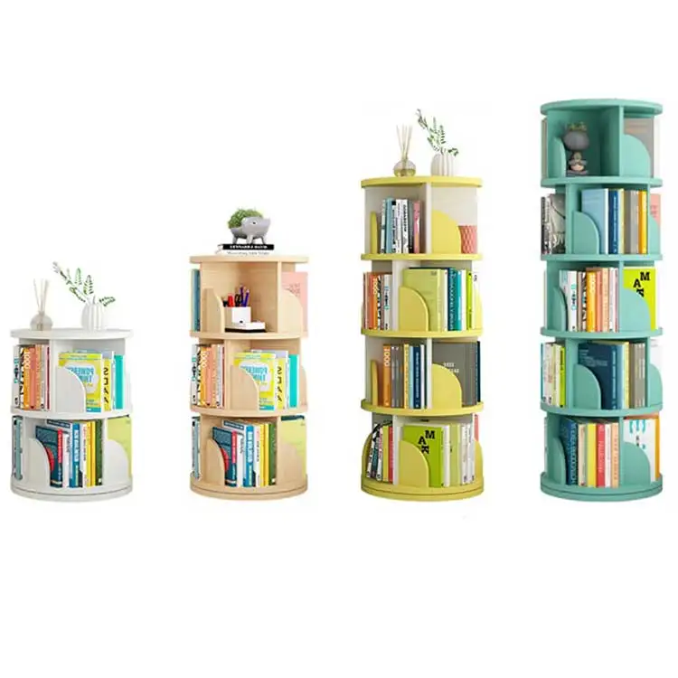 High quality creative Environmental friendly PVC revolving corner children bookshelf for living room with Cute dolphin pattern