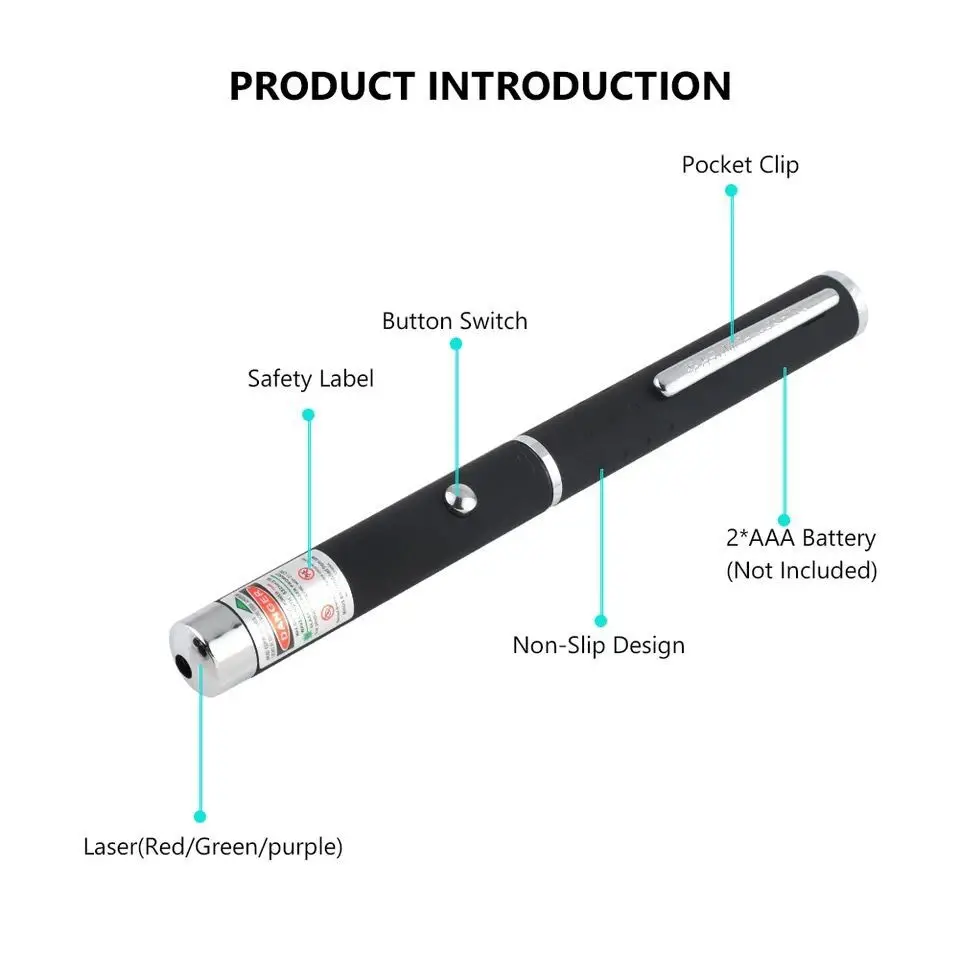 Laser Sight Pointer 5MW High Power Green Blue Red Dot Light Pen Powerful Meter 405Nm 532Nm 650Nm Lazer