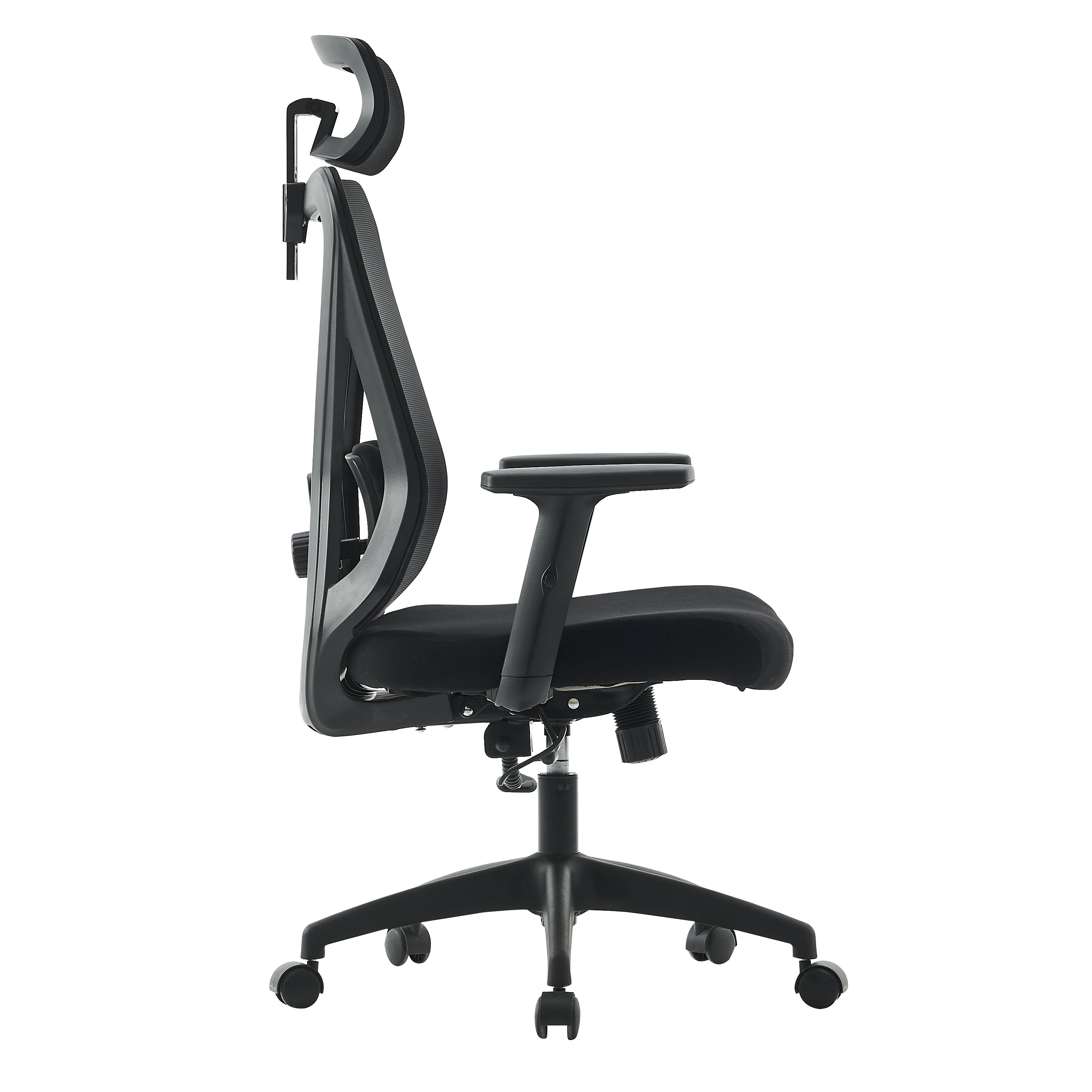 Hot selling mesh office chair adjustable back home office modern design with headrest good quality black