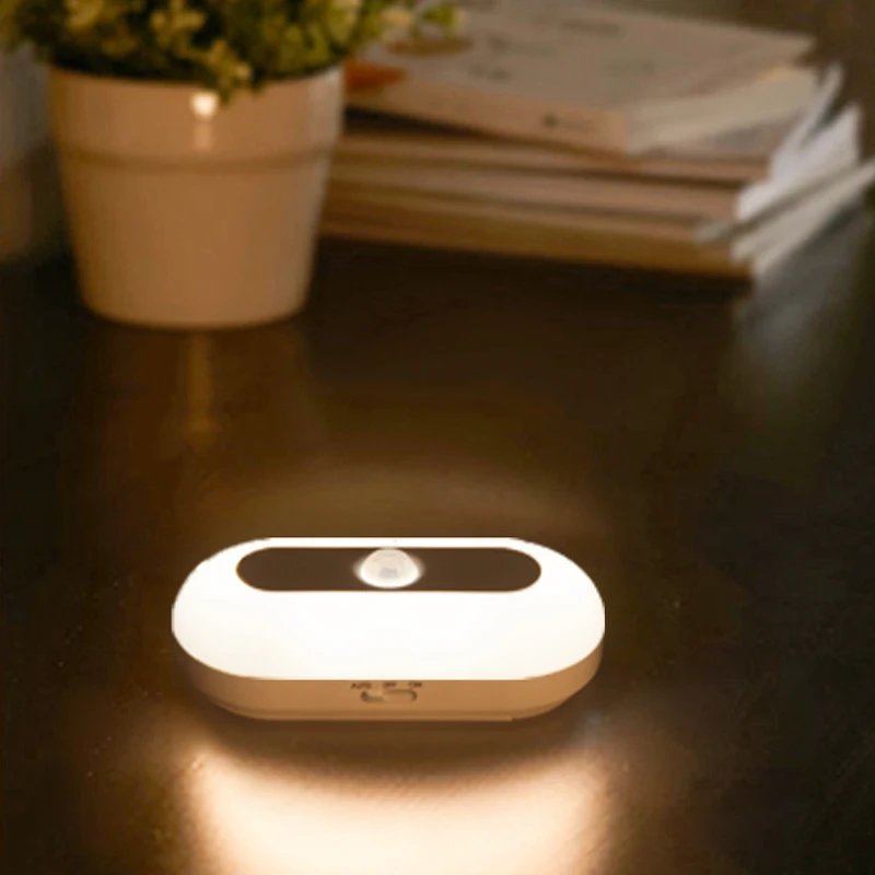 
custom 3d usb charging smart creative bed led induction night wall lamp light 