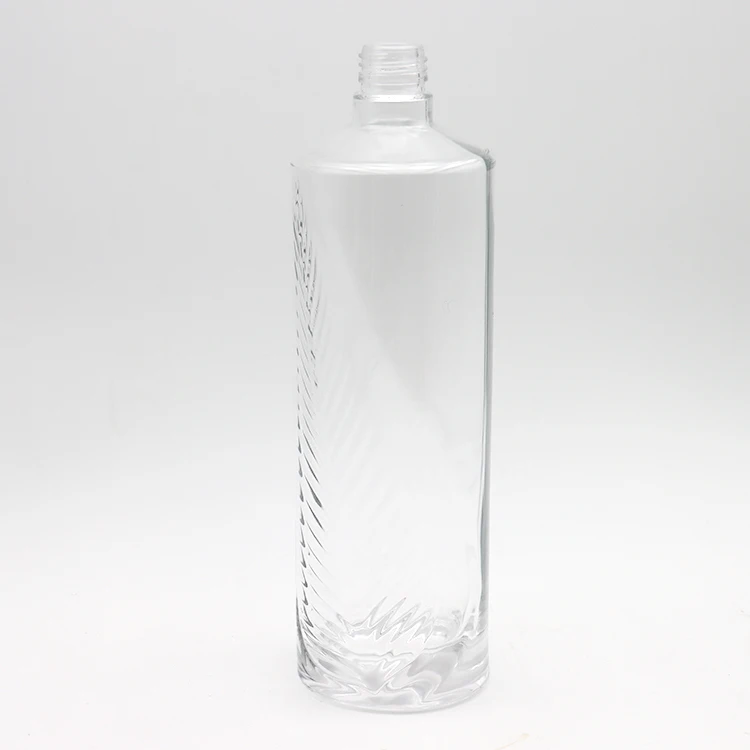 750ml glass liquor bottles unique flask Rum vodka  liquor bottles
