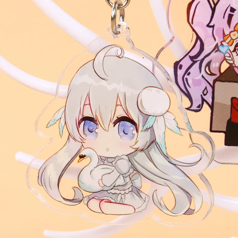 Индивидуальный прозрачный пластиковый Шарм смолы голографический брелок красочный пользовательский акриловый аниме персонаж эпоксидный блеск металла