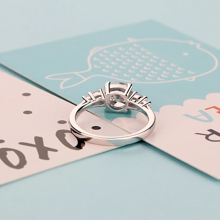 Wholesale 925 Silver Women Ring Woman Wedding Luxury Vvs Moissanite Engagement Ring