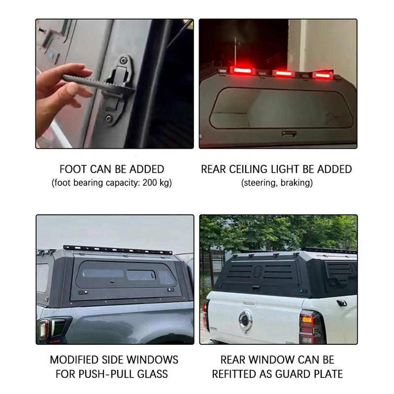 Multifunctional High-grade Carbon Steel 4x4 Pick Up Pickup Truck Canopy Topper for MAXUS T60