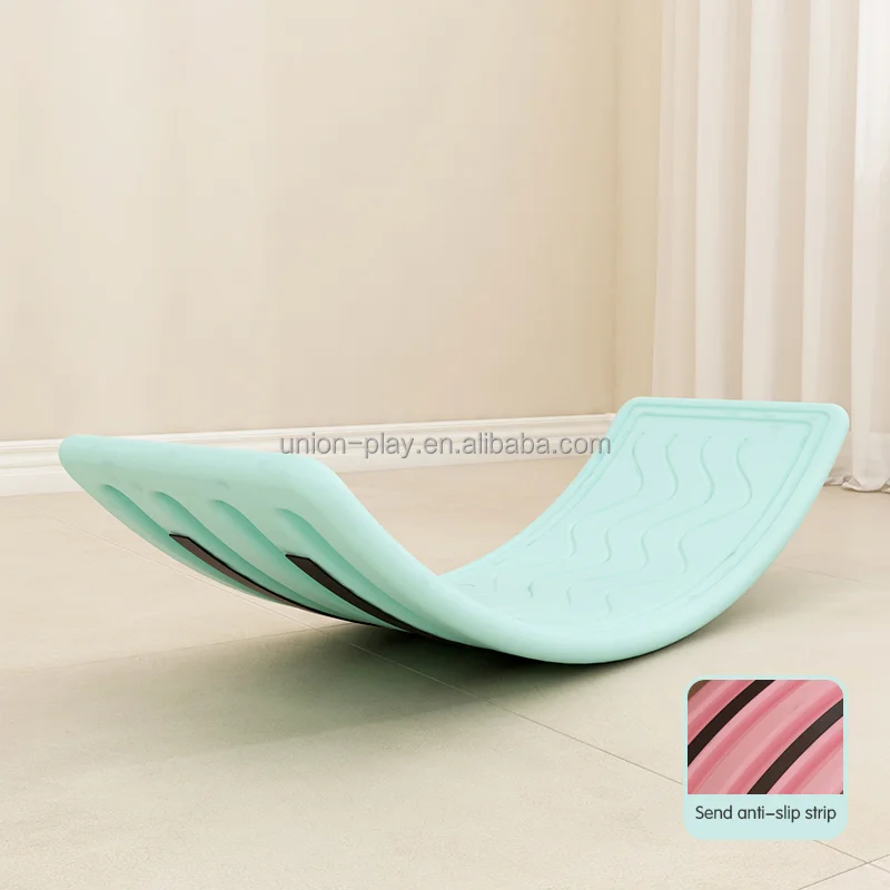 Toddler toys plastic curvy trainer wobble custom surf children yoga stability trainer kids balance board for fitness