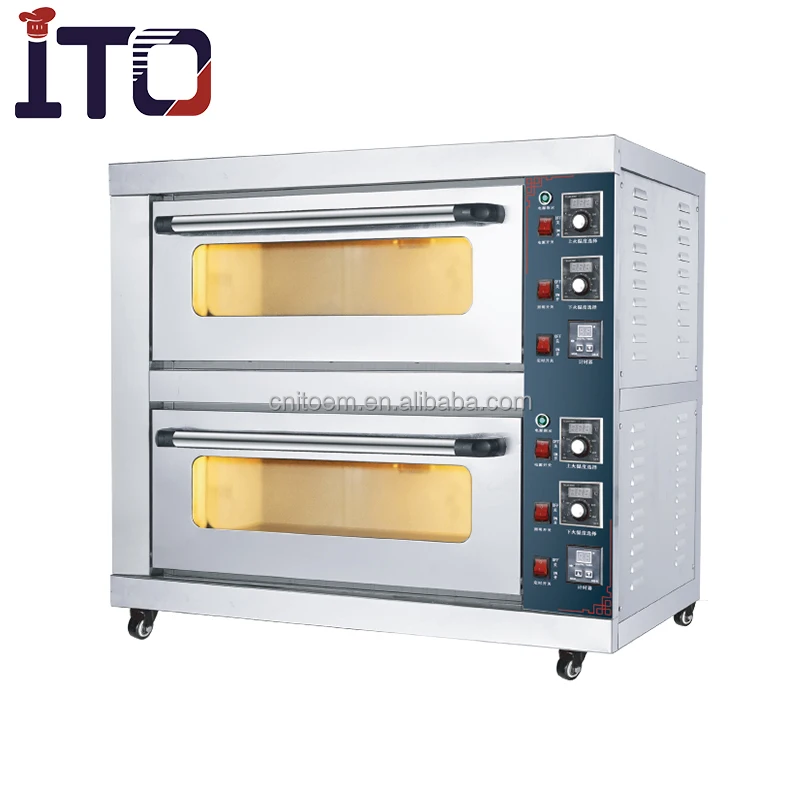 Commercial Bread Baking Oven Stainless Steel Deck Oven With Stone