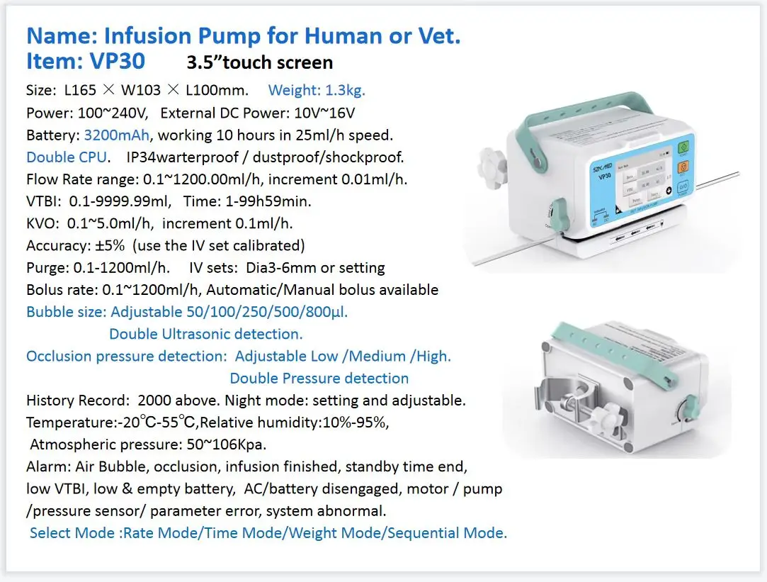 Hospital Cheap Pet Infusion Pumps Price Veterinary Iv Infusion Pump