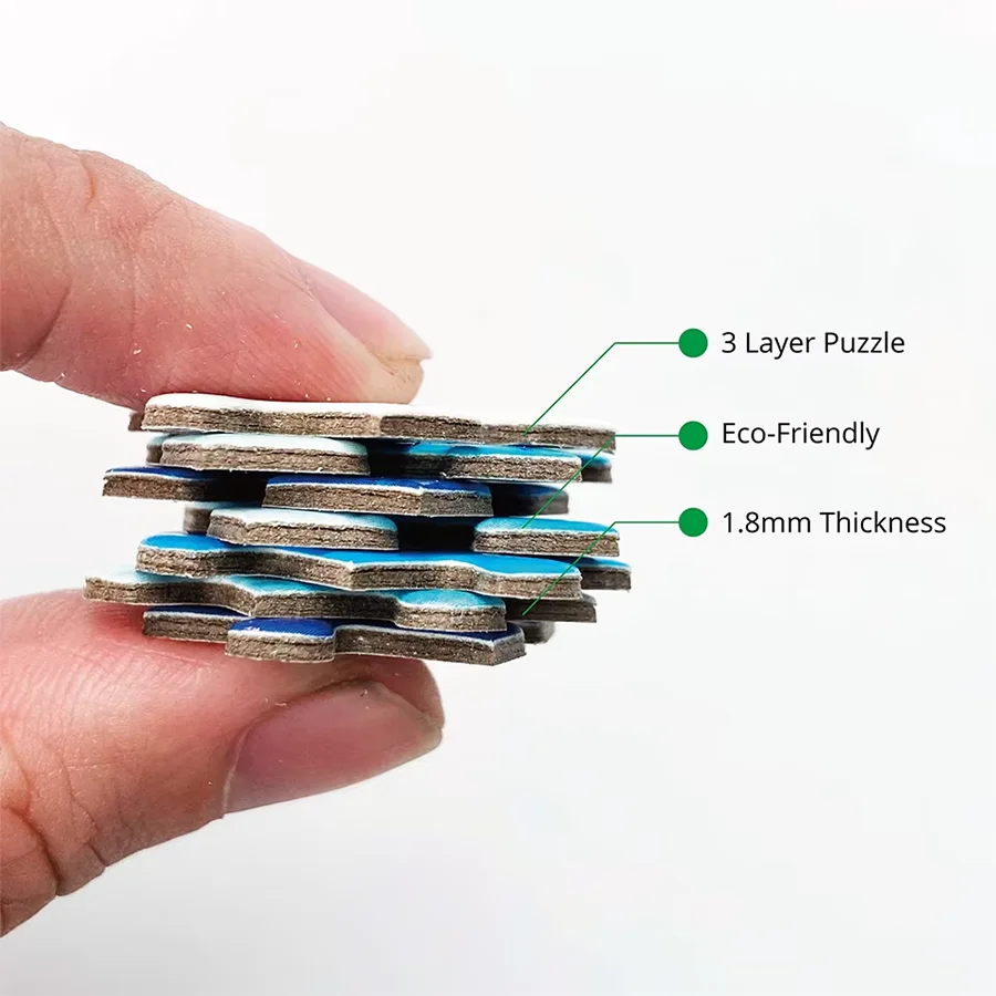 Wholesale Custom Paper Cardboard Brain Game aquatic city Puzzles 100 500 1000 Pieces Jigsaw Puzzle For Kids Adults