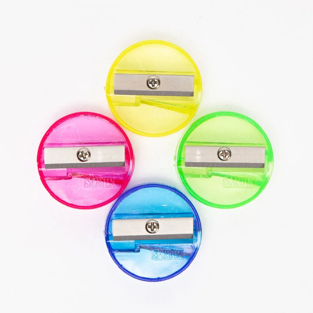 
new arrival manual retro craft multi color round pencil sharpener for your selection 