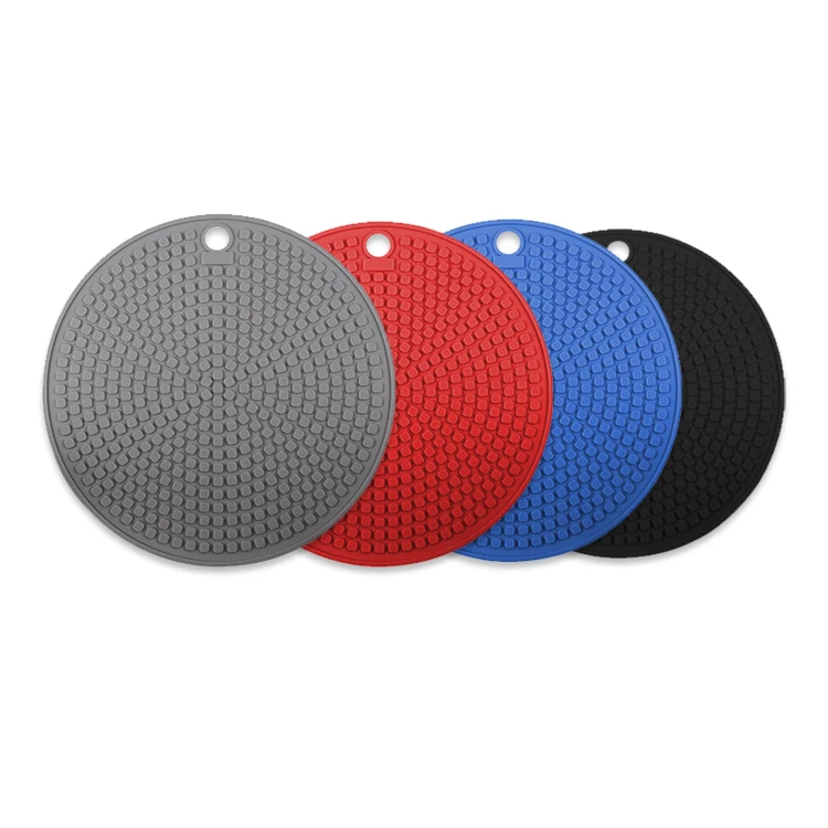 Heat Resistance Round Pot Holder Silicone Trivet Use For Hot Dishes Teapot Pots Pans Cups Hot Pads