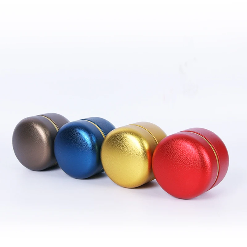 Hot Sale 50ml 100ml 150ml 200ml Multi Colored  Tea Storage Metal Can Flat Round Tin Box
