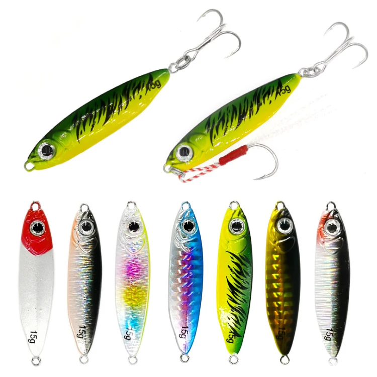 WEIHE 10/15/20/30g  Lead Jig Fishing Lure Exquisite Lead Alloy Metal Jigging Fishing Lure