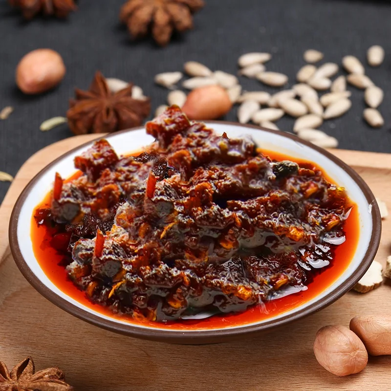 Оптовая продажа банок для вкусного соуса чили с черной