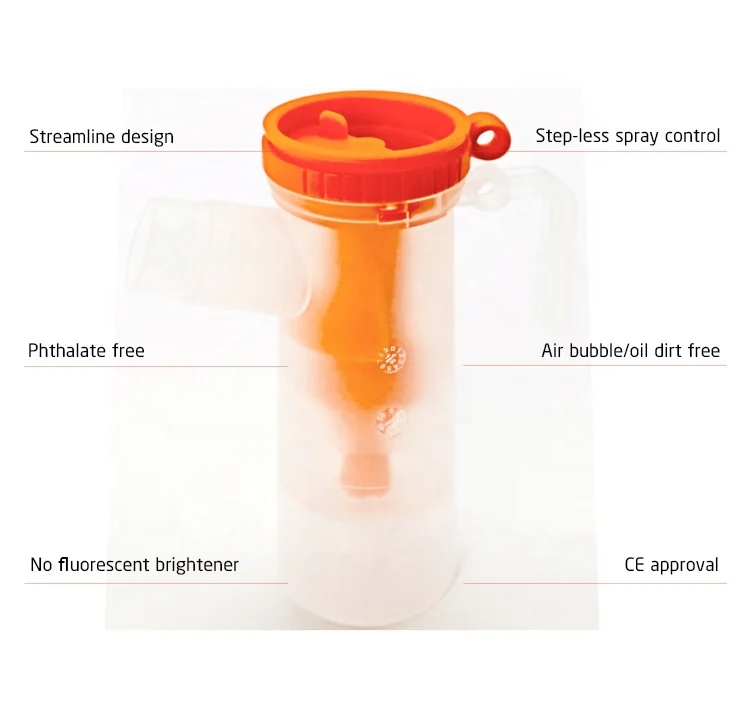 kaiyi  Handheld adult baby child 8cc orange PP homecare Grade hospital compressor disposable liquid medicine nebulizer cup