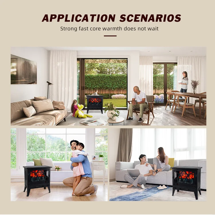 Wholesale Cheap Indoor Decor Flame 1400w Electric Fireplaces Heater