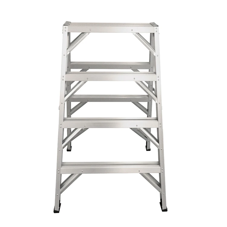 300-Pound Duty Capacity Wide Pedal Type Ia 3-Foot Folding Sawhorse Step Ladder with Aluminum/Aluminium