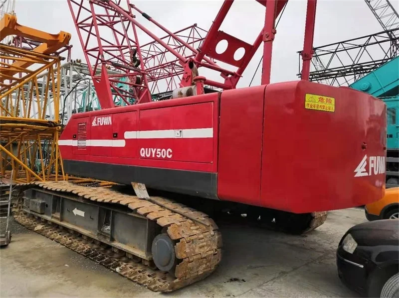50 тонн FUWA QUY50/50 QUY50C QUY50A fuwa подержанный гусеничный кран для продажи