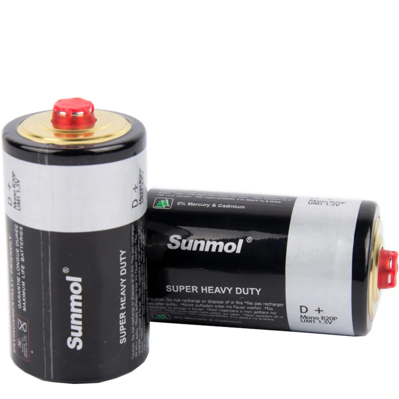  R20S R20P сваи UM1 1 5 V батареей D размеры ячейки R20 аккумуляторы углеродная цинковая батарея мА/ч. аккумулятор игрушки бытовая техника цилиндрической