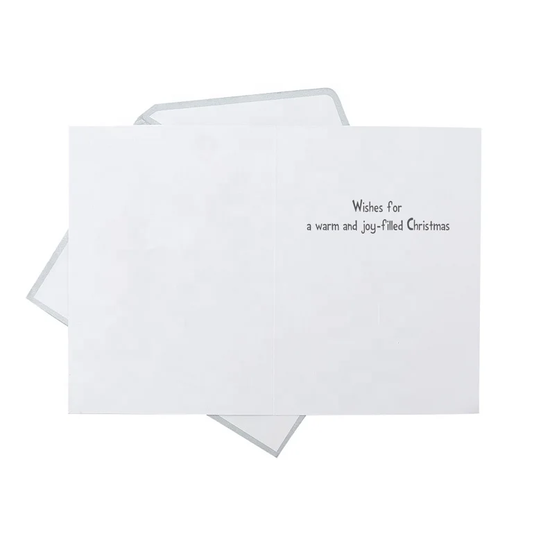 
3D Handmade Shiny Silver Glitter Cards, Cute Reindeer Christmas Gift Greeting Cards 