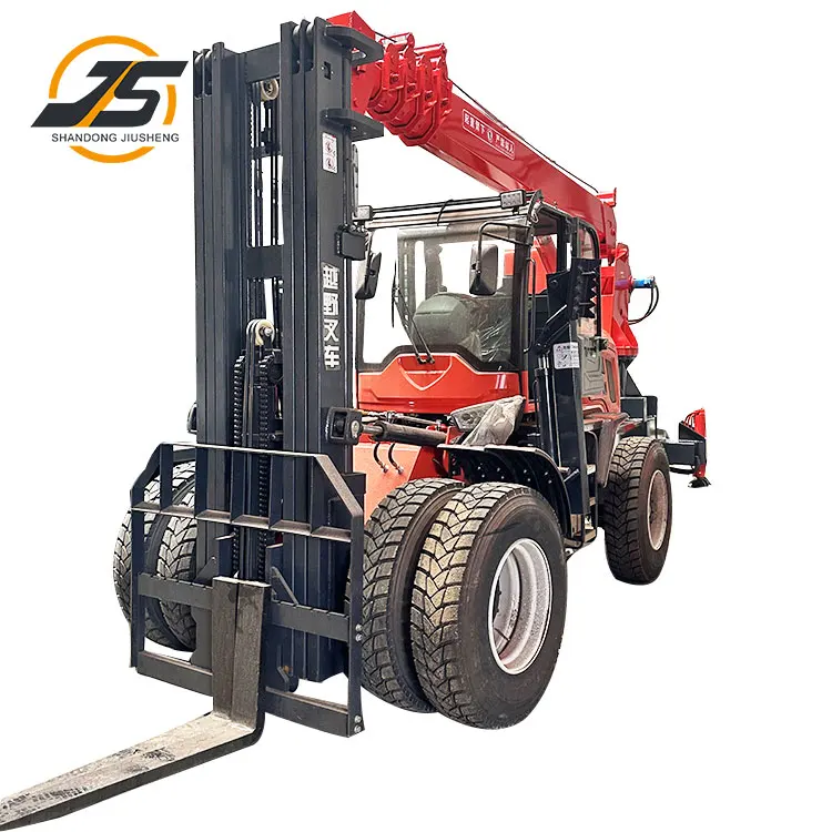 Direct sale of low - priced forklift crane four - drive cross - country forklift tail crane