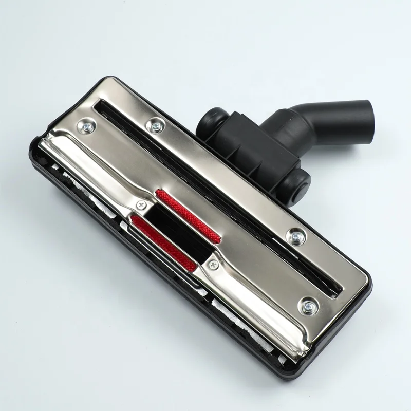 Vacuum cleaner floor brush with metal bottom for high efficiency vacuum cleaner floor nozzle