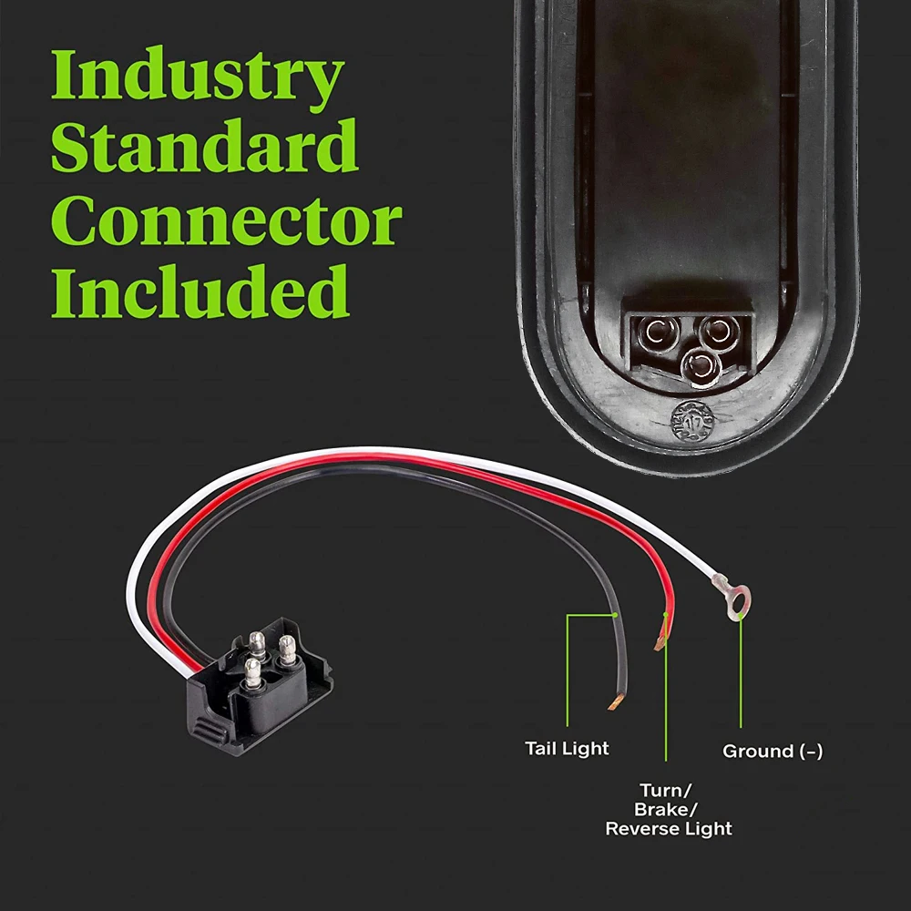 Запчасти корпуса грузового автомобиля PL-3LPlug разъем 6 дюймов Овальный LED грузовик задний стоп-сигнал с указателем поворота из Китая